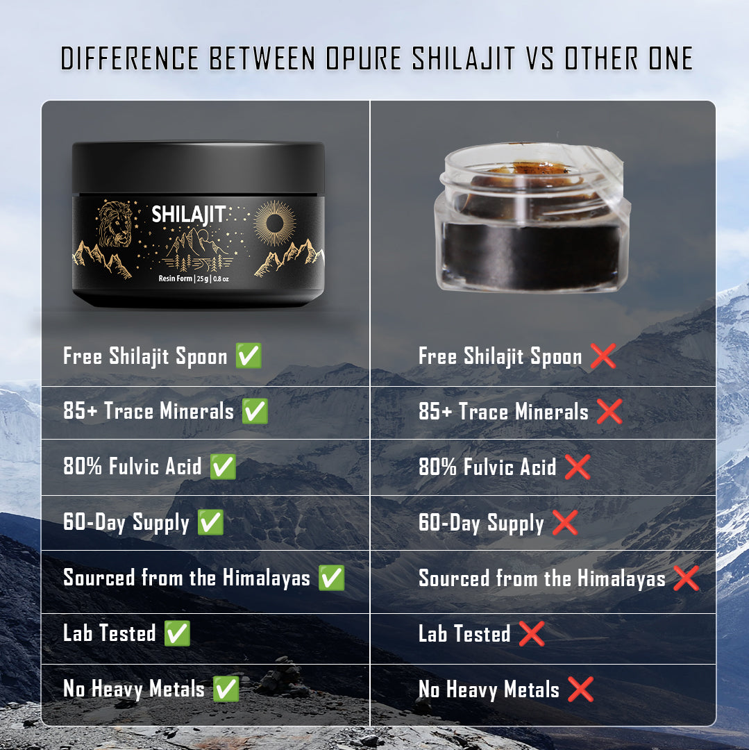 Differences Pure Himalayan Shilajit Resin