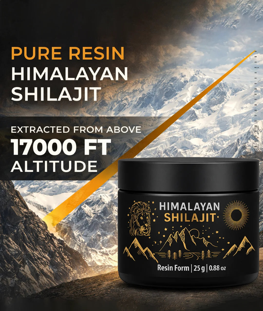 Pure Himalayan Shilajit Resin uk with Box sourced 1700 ft